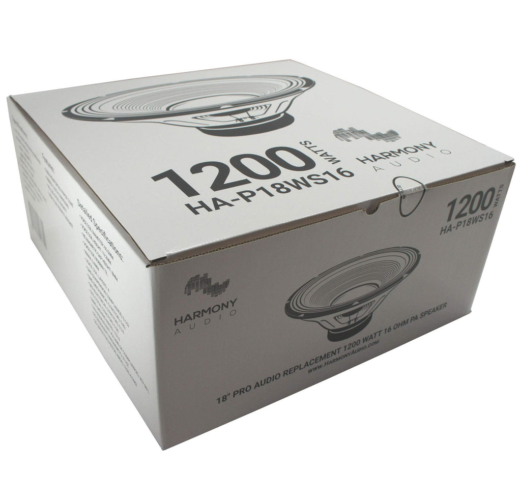 16 Ohm 18 Inch Woofer 4 Pack 1200W Subwoofer M501