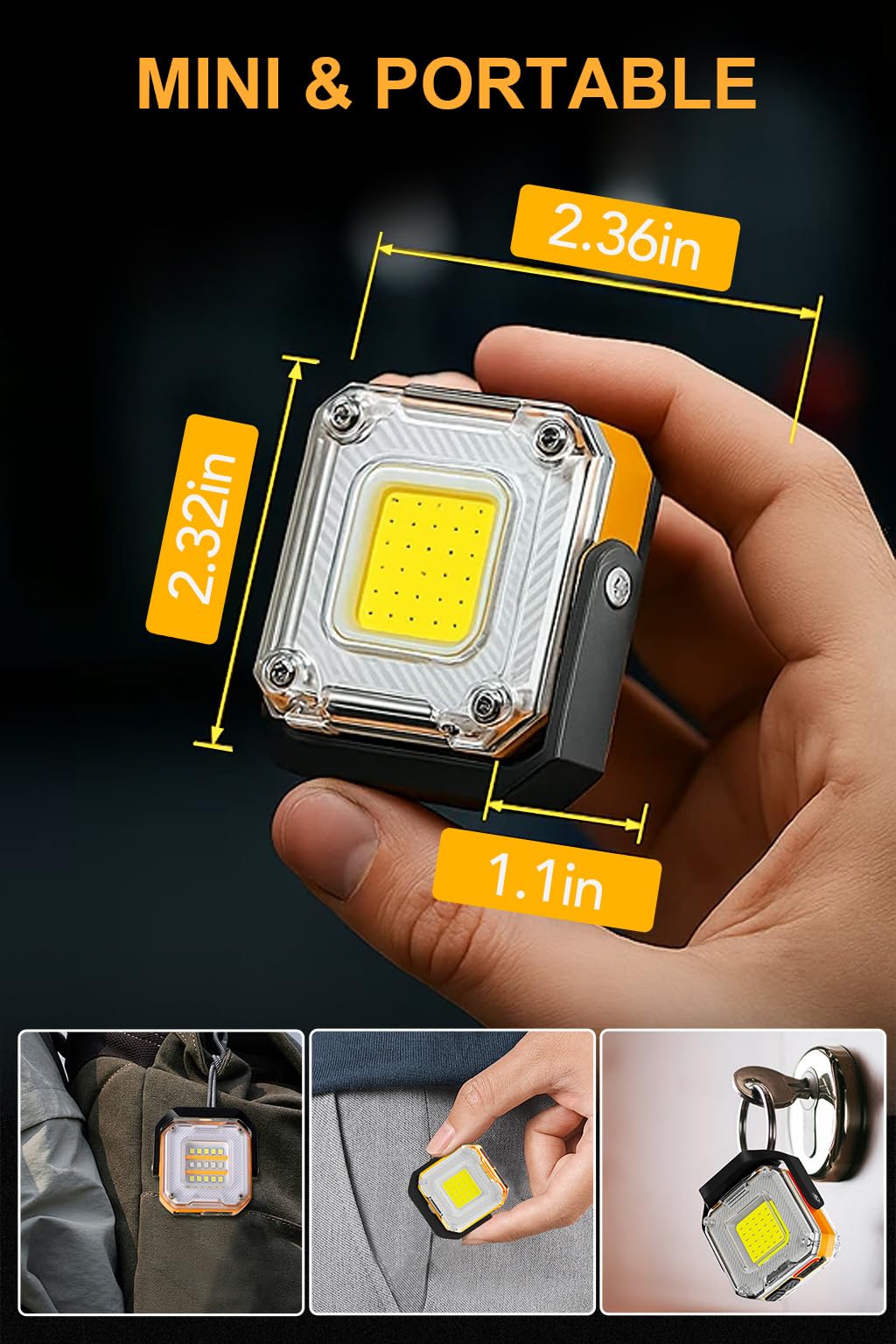 2 Pack Rechargeable LED Work Light C154731