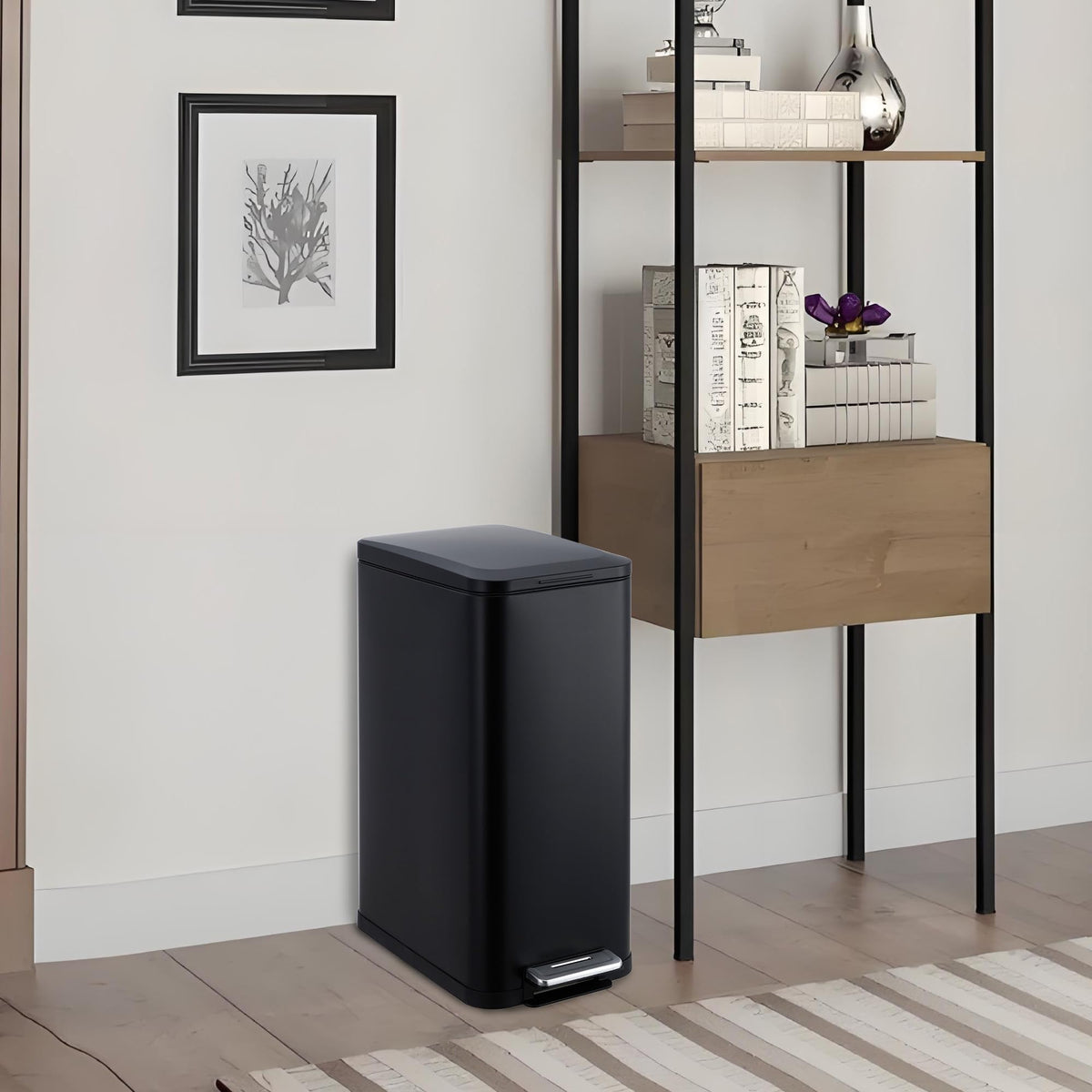 50L Stainless Steel Step Trash Can with Lid U699218