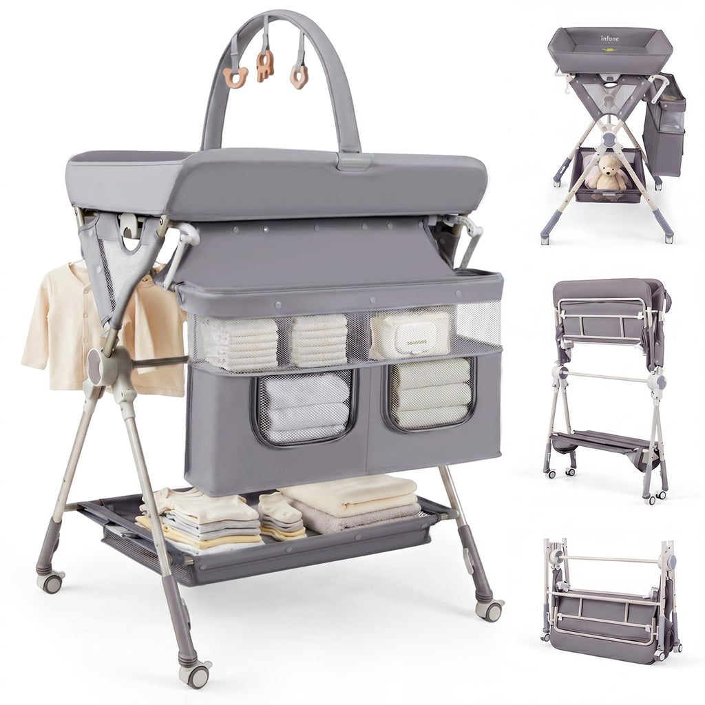 Portable Baby Changing Table with Wheels Y42722