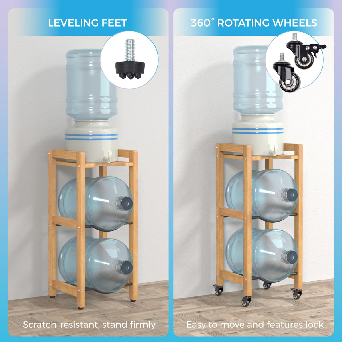 5 Gallon Water Jug Holder with Wheels B797
