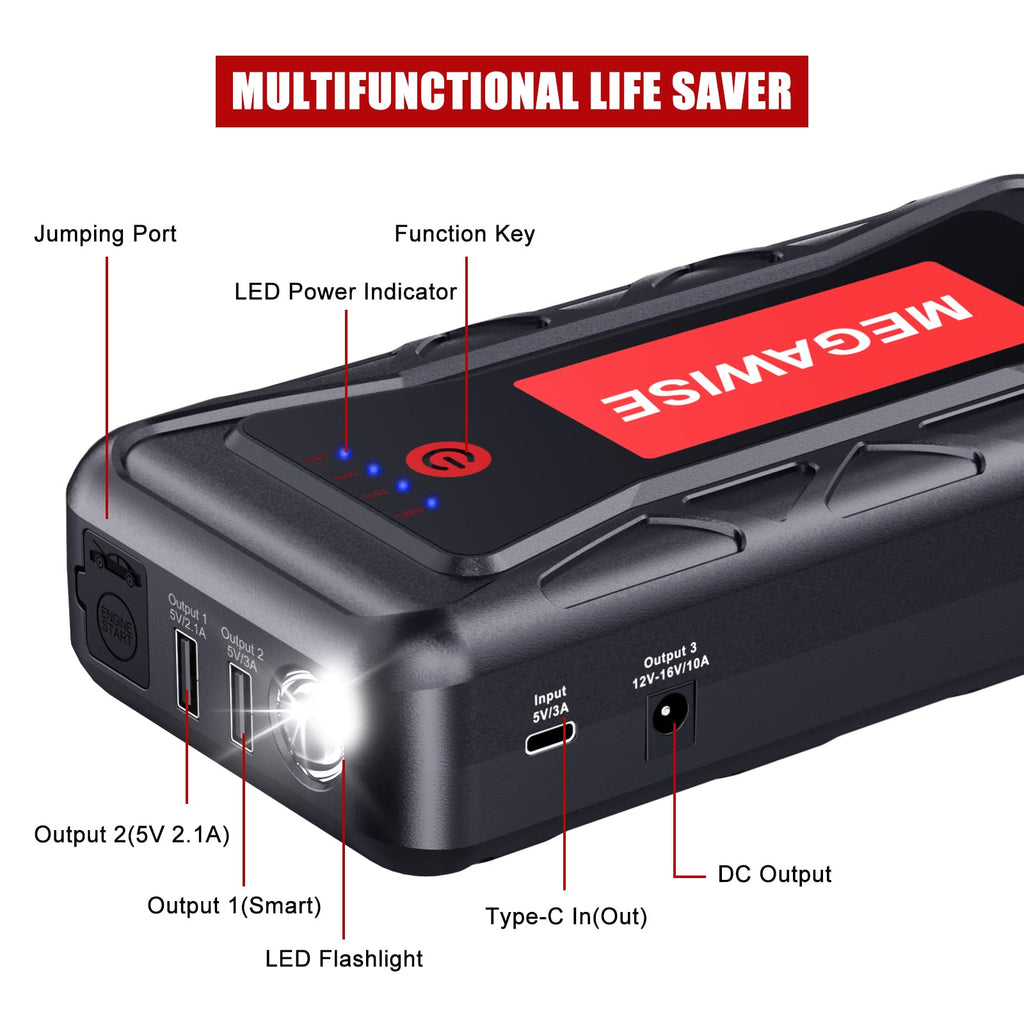 12V Jump Starter for 8.0L Gas/6.5L Diesel Engines C917