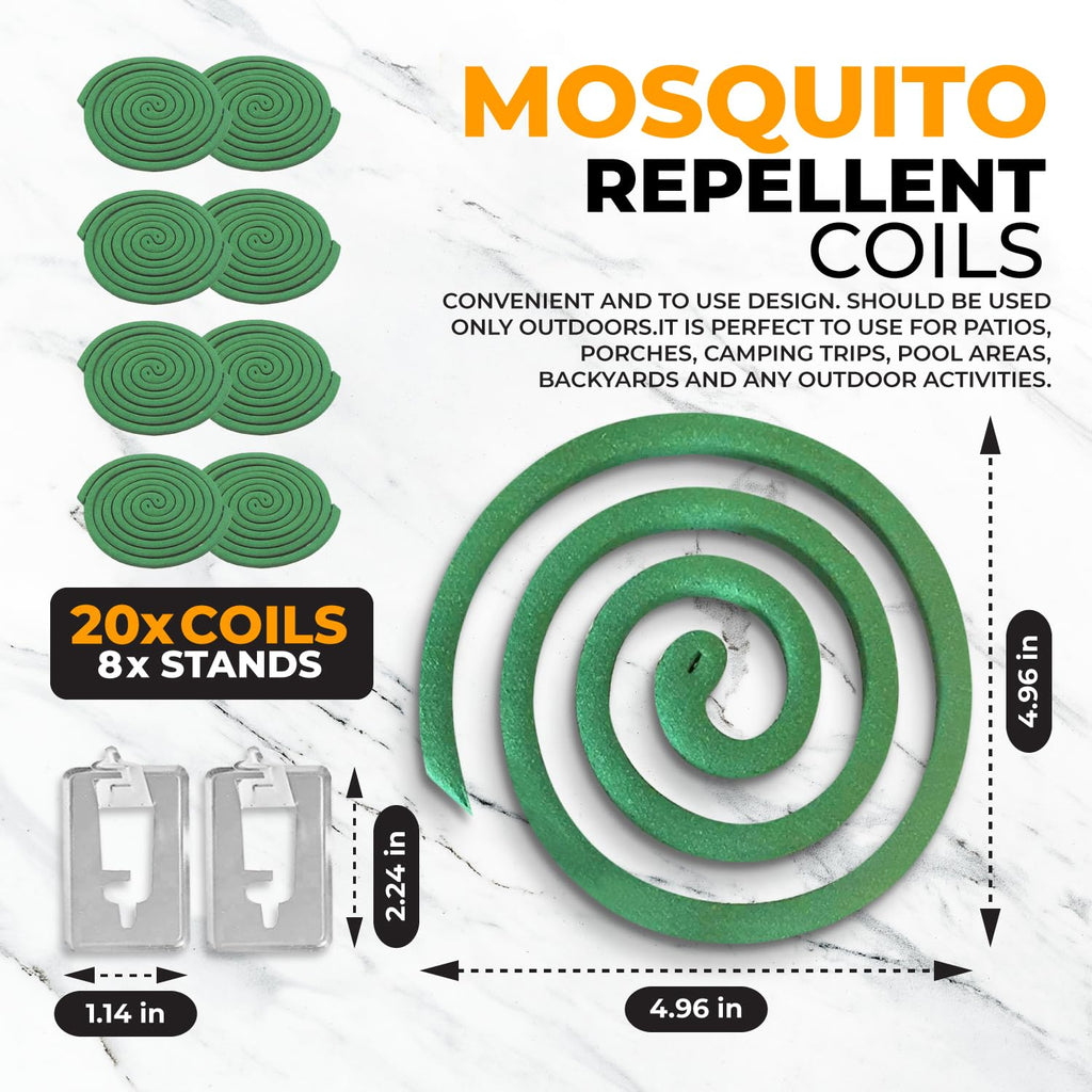 Mosquito Repellent Coils 20 Coils 8 Coil Stands K347714