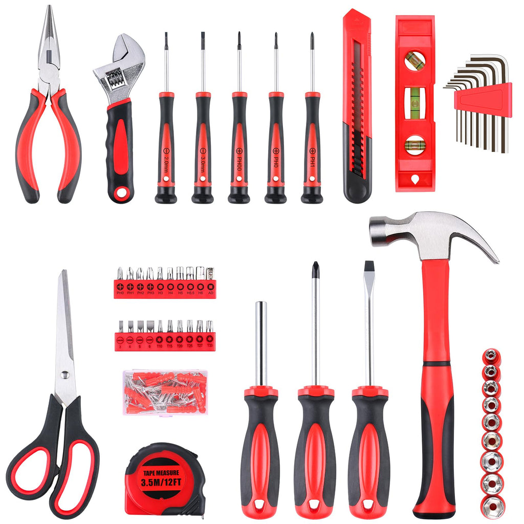 156-Piece All-Purpose Home Tool Kit in Foldable Toolbox L11759