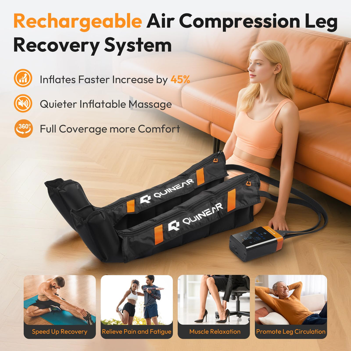 Cordless Compression Boots Leg Massager C959