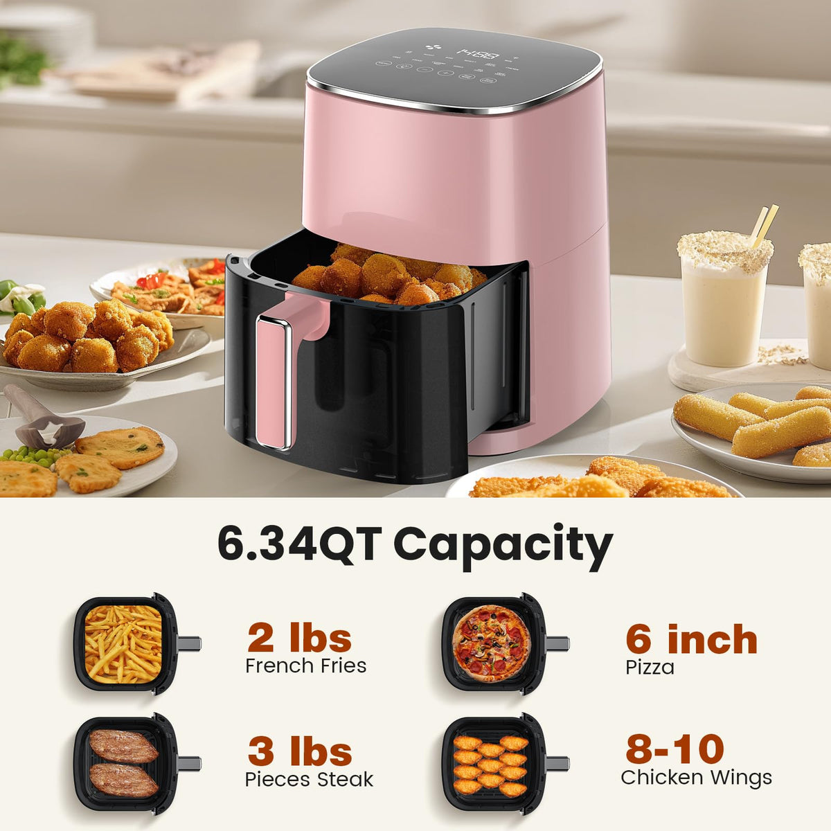 6 Quarts Air Fryer with Window E305