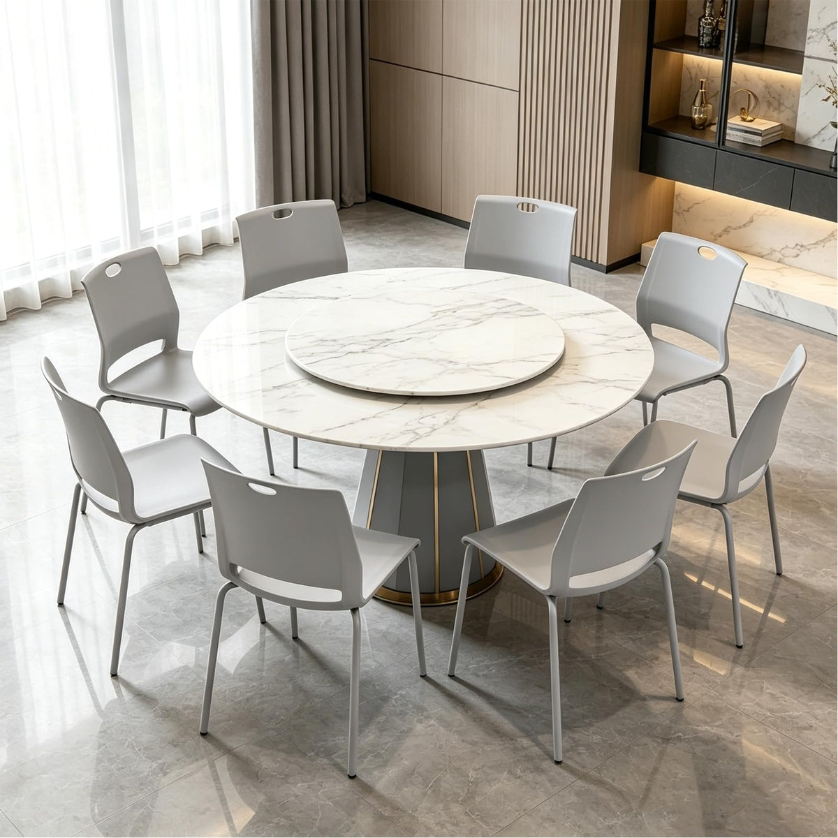 Grey Stacking Guest Chairs Set of 4 Q880