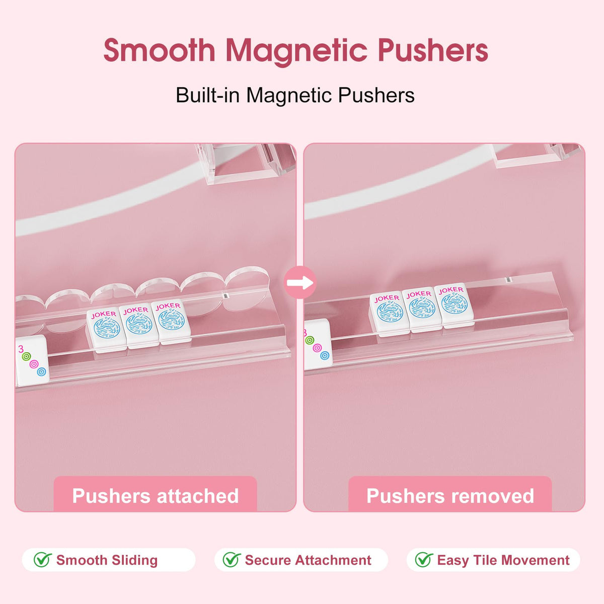 Mahjong Racks with Magnetic Pushers A958383