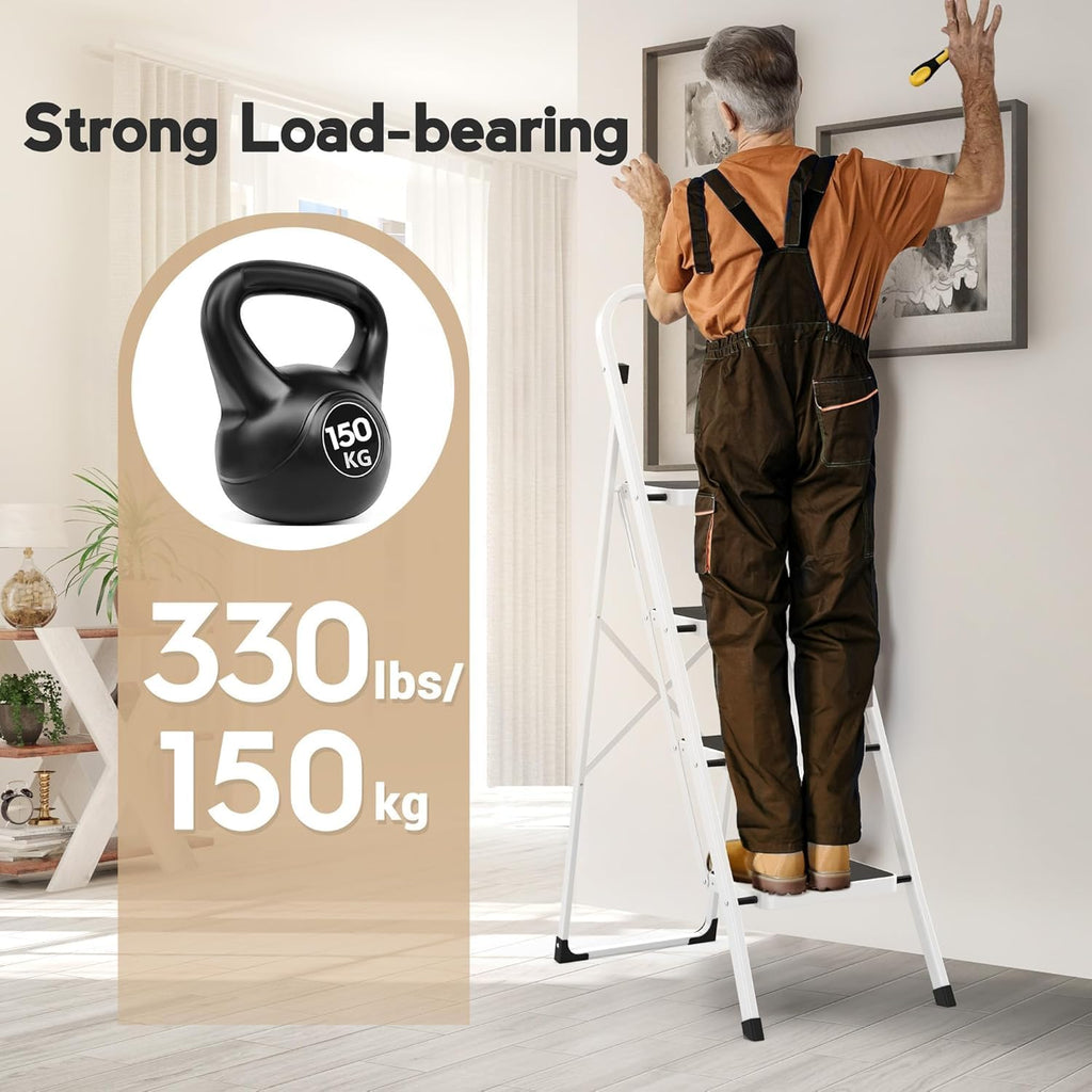 4 Step Folding Step Stool with Handle F572