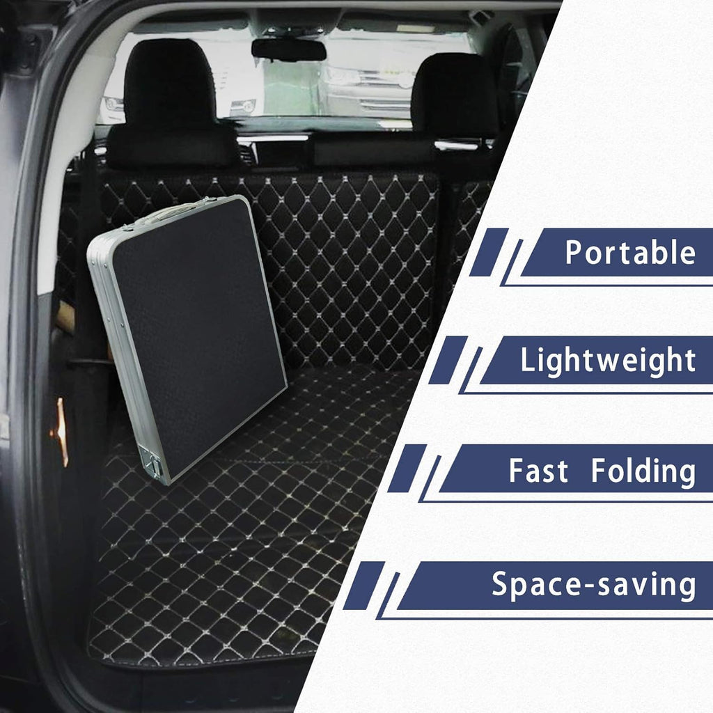 Folding Aluminum Camping Table with Storage Compartment H319