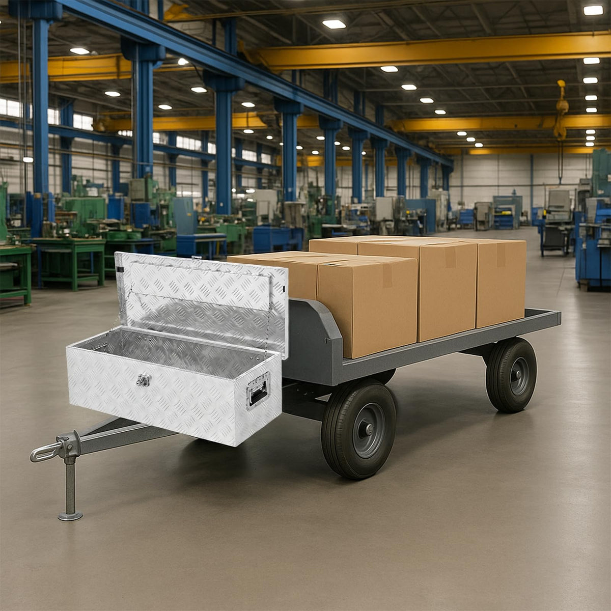 30 x 14 x 10 inch Aluminum Truck Tool Box W8800