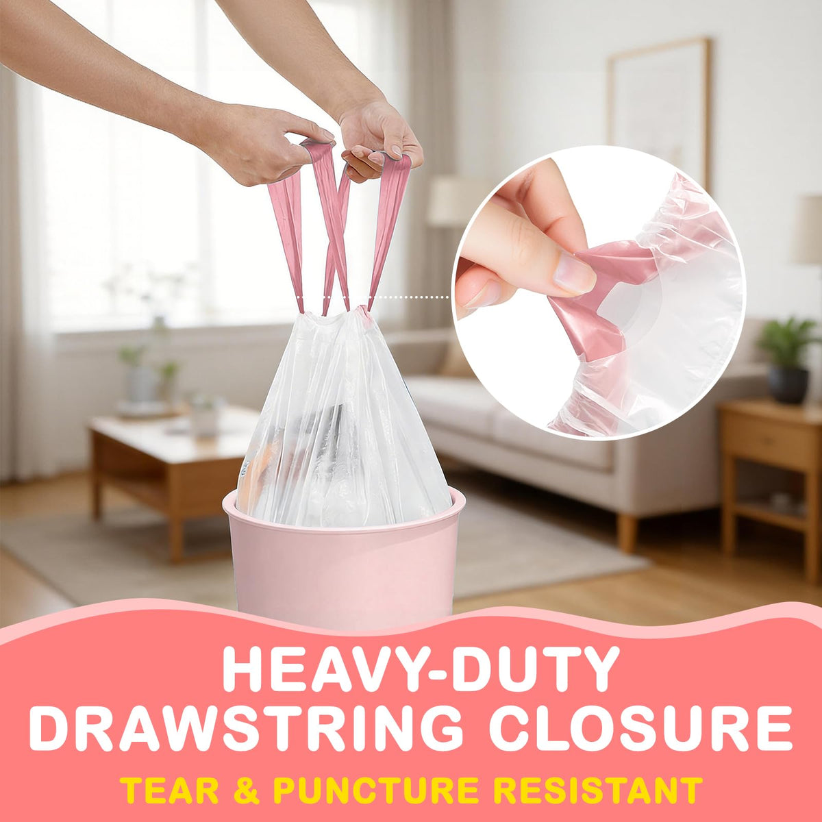 4 Gallon Scented Trash Bags with Drawstring Y5967