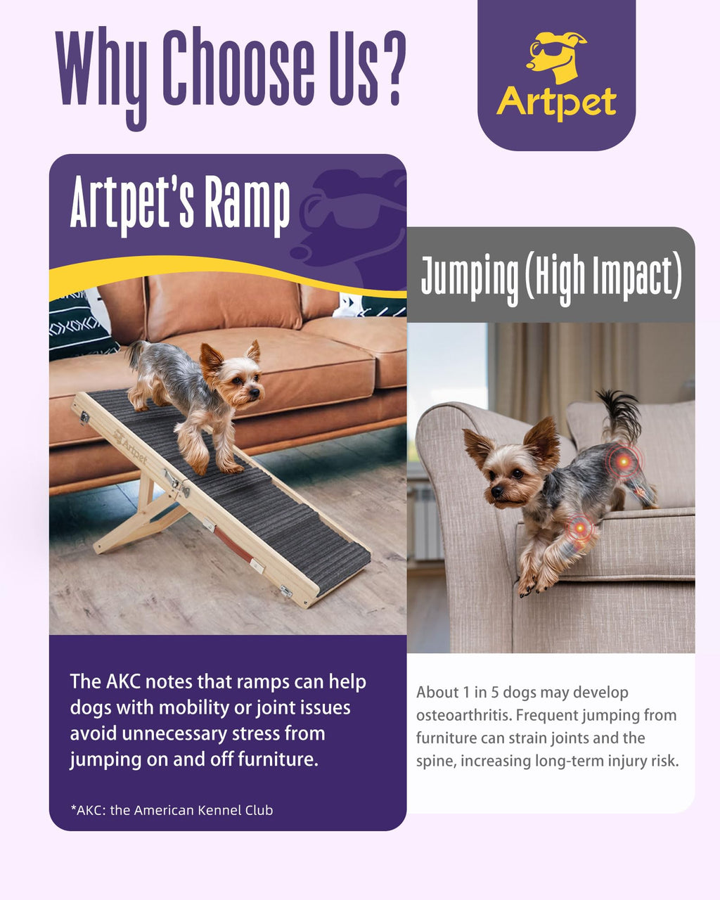 Adjustable Wooden Dog Ramp Q25125