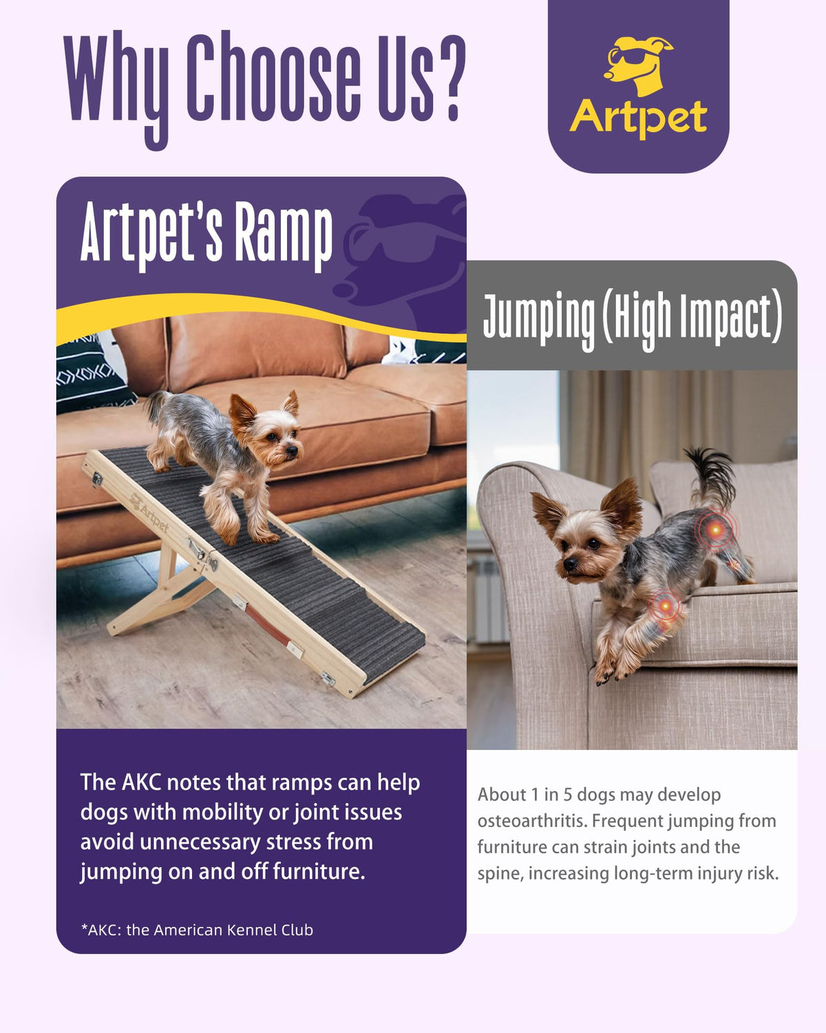 Adjustable Wooden Dog Ramp Q25125