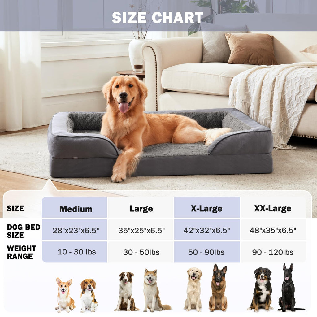 XL Washable Orthopedic Dog Sofa with Egg-Crate Foam Q2941