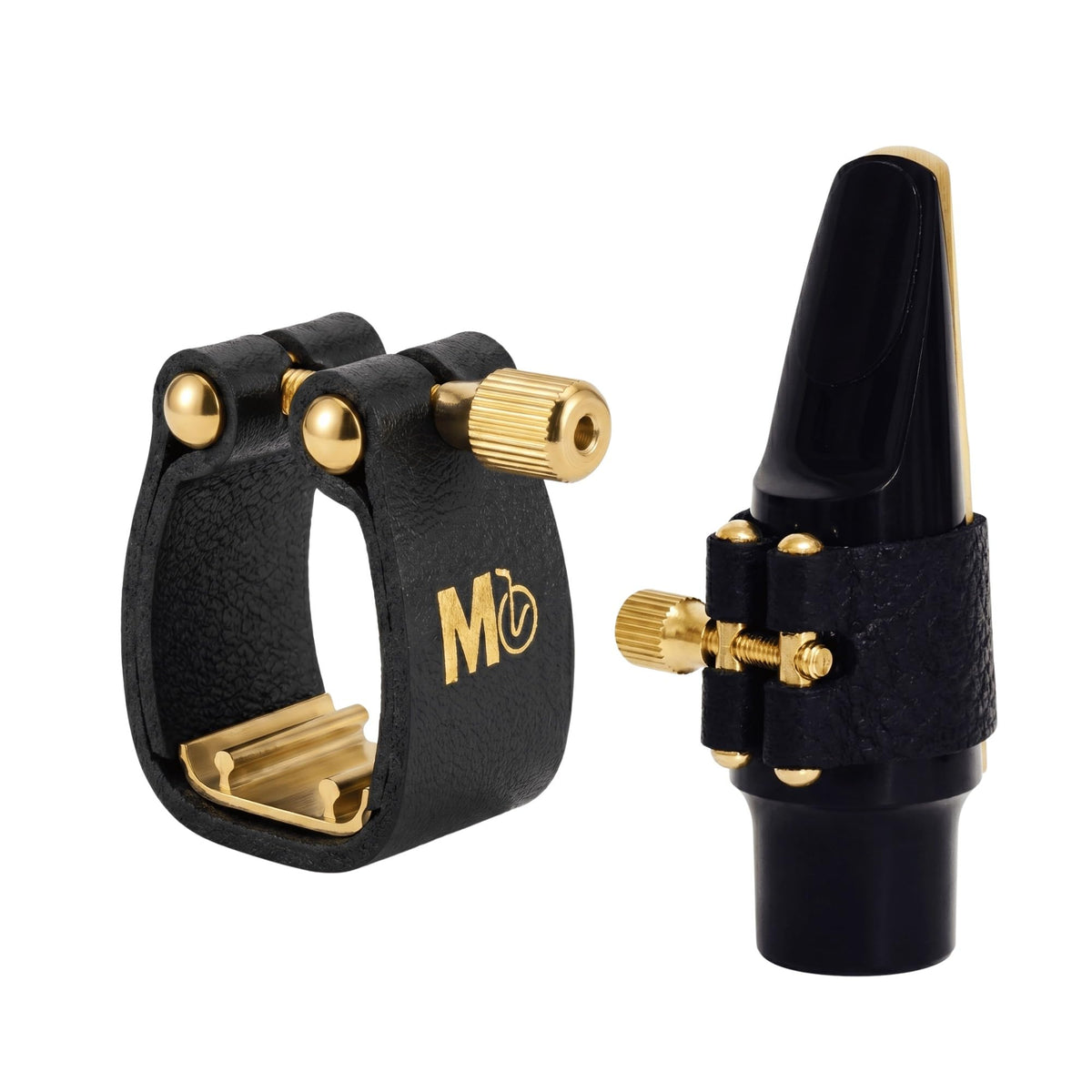 Adjustable Single-Screw Leather Alto Saxophone Ligature Q550