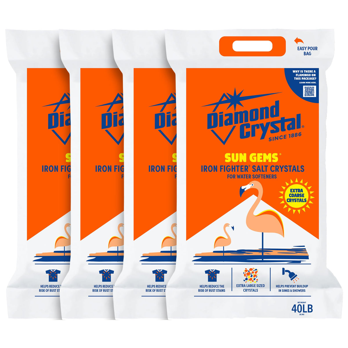 4 Pack Water Softener Salt, 40 Pounds Z555919