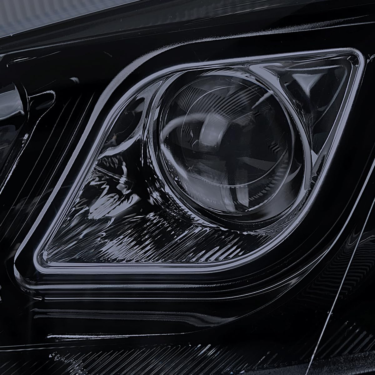 Glossy Black LED Projector Headlights N2132