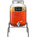 2 Gallon Glass Beverage Dispenser with Stand and Lid K2058