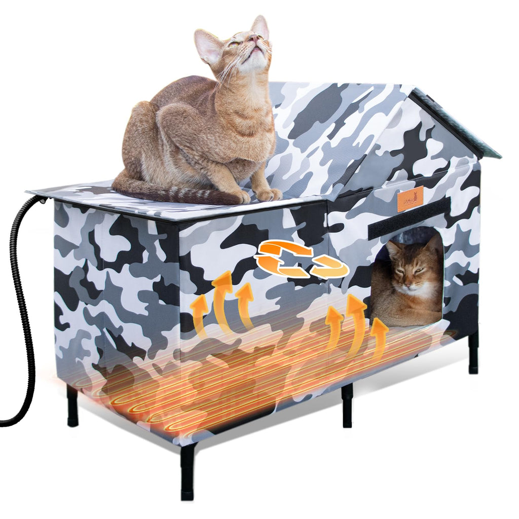 Extra Large Heated Weatherproof Cat House L964