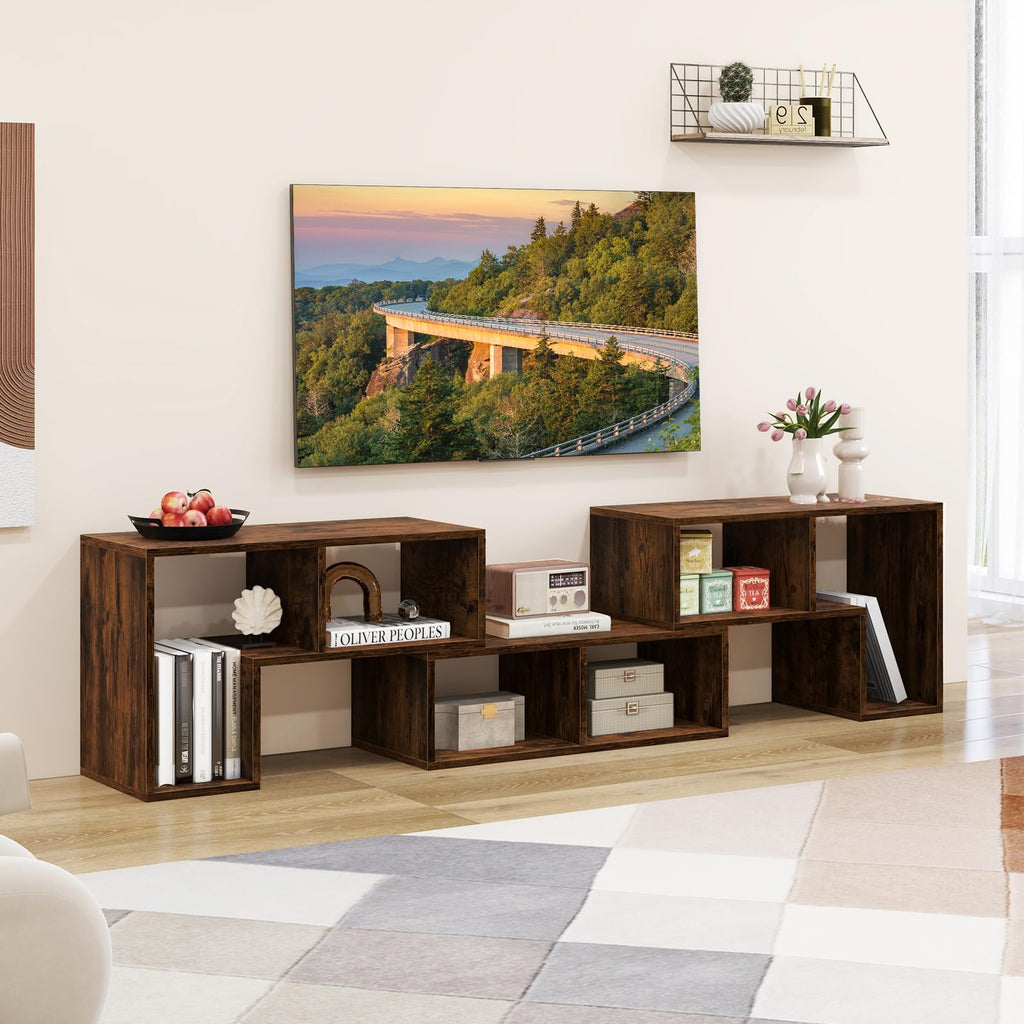 Brown 3-Piece TV Stand with Storage Cubes I42088