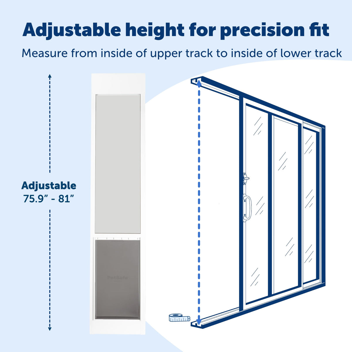 Sliding Glass Pet Door, Large, White M76853