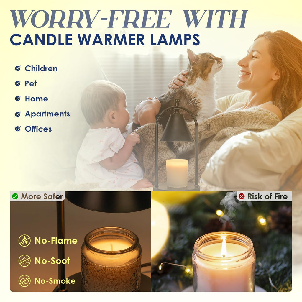 Black Candle Warmer Lamp with Timer Q999720