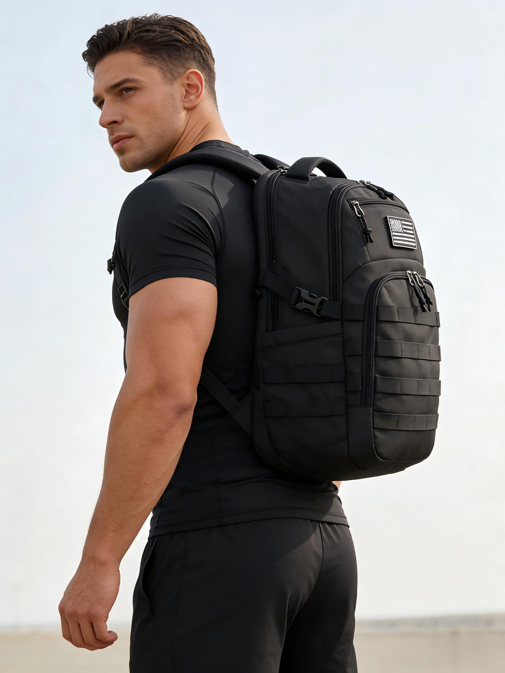 Black Small Tactical Backpack X4708