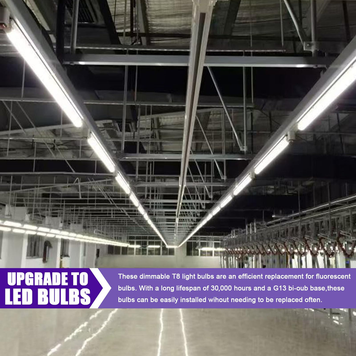 24 Inch 10W LED Tube Light Bulb 6 Pack I9898