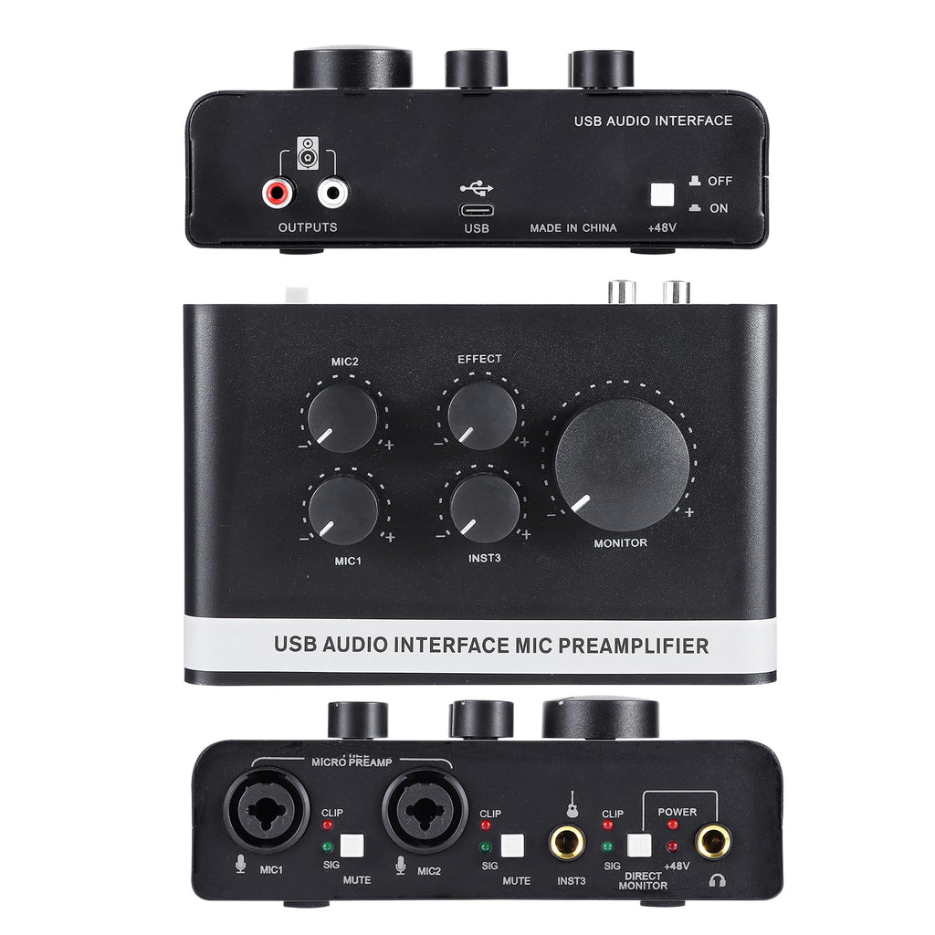 USB C Audio Interface with 48V Phantom Power T8583