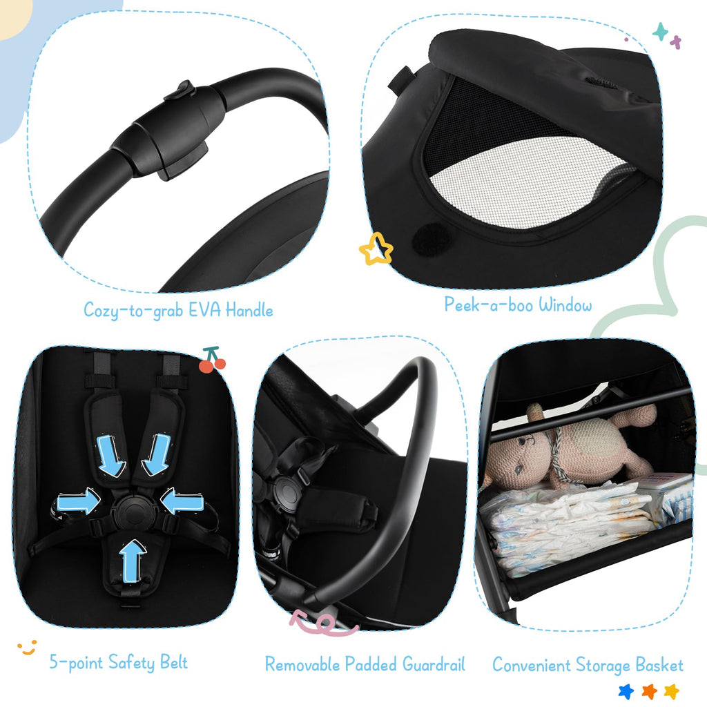 Lightweight Compact Baby Stroller with Canopy R714