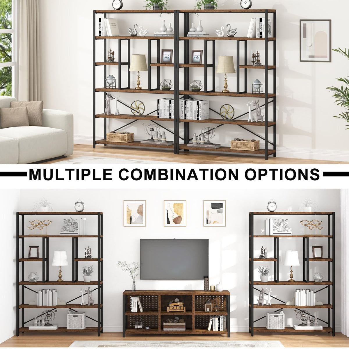 6 Tier Industrial Bookshelf J178