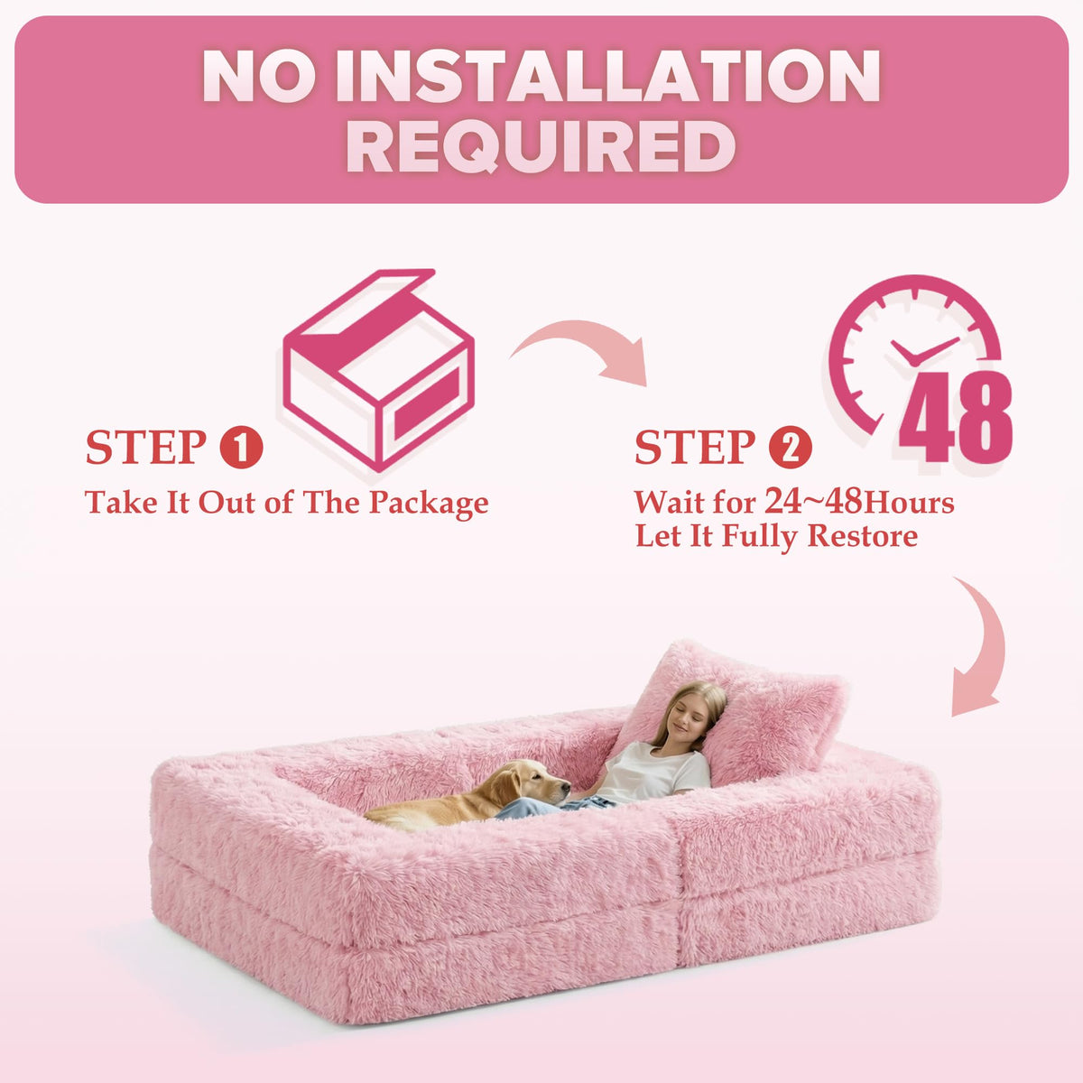 Convertible Sofa Bed 3-in-1 Futon with Pillow Y9763