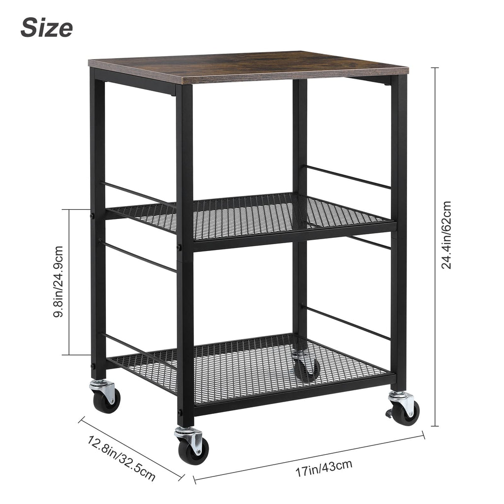 3 Tier End Table with Wheel V1115