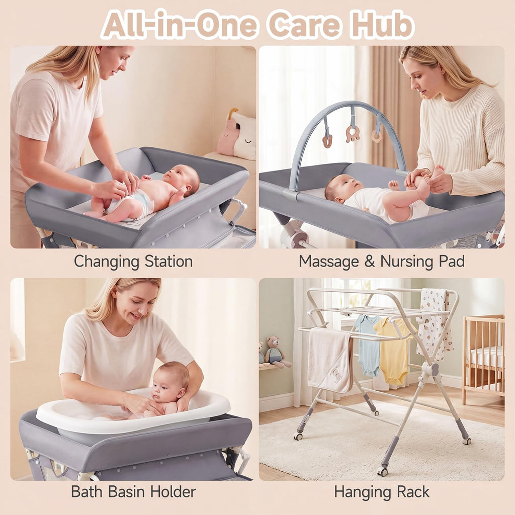 Portable Baby Changing Table with Wheels Y42722