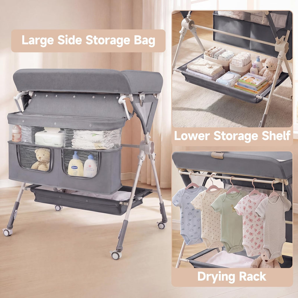 Portable Baby Changing Table with Wheels Y42722
