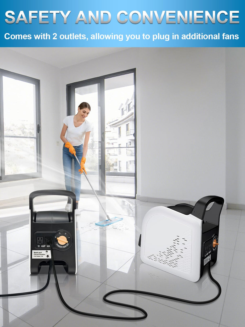 3 Speeds Portable Utility Air Mover Blower Fan P602