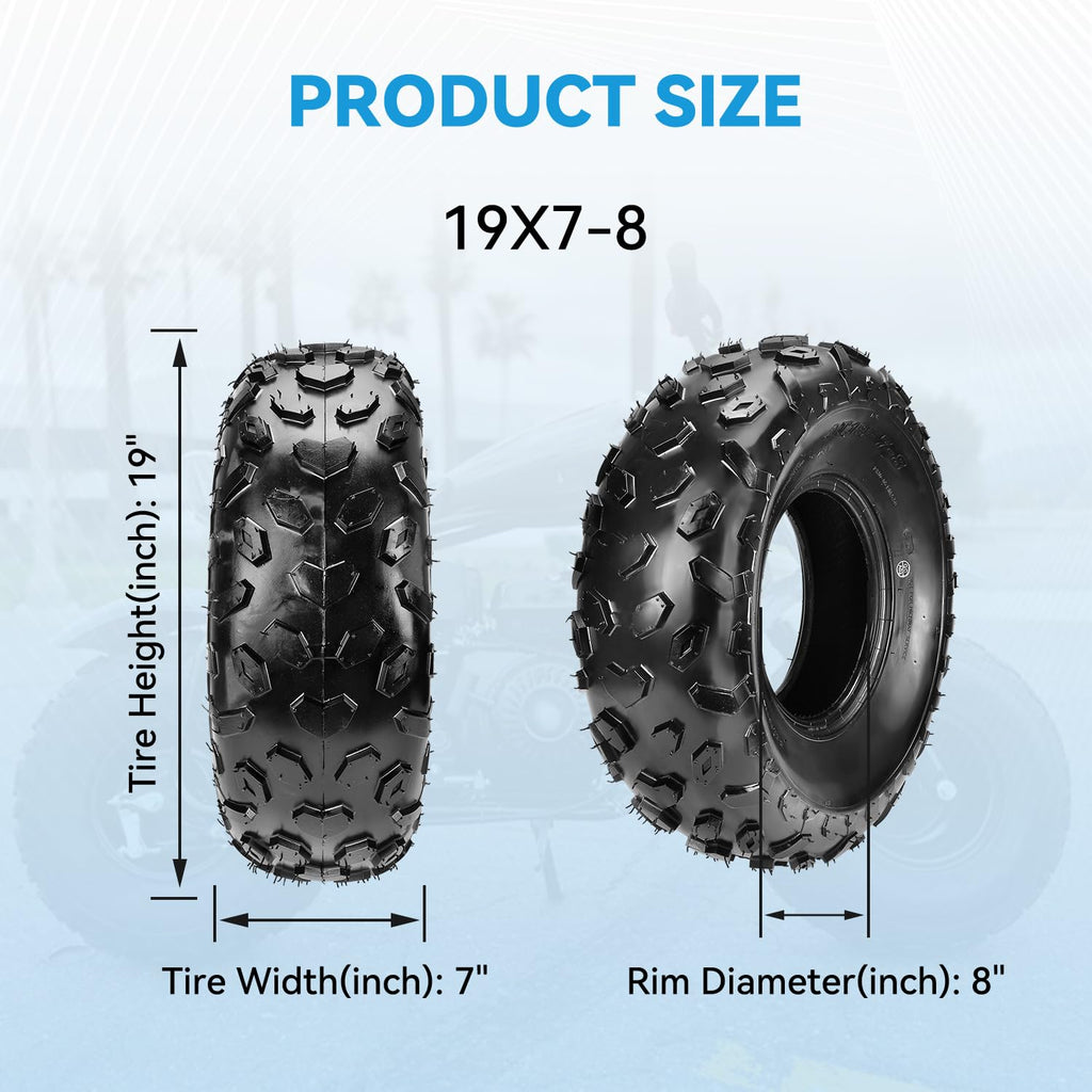 19x7-8 Mini Bike Tire Tubeless Replacement A8410
