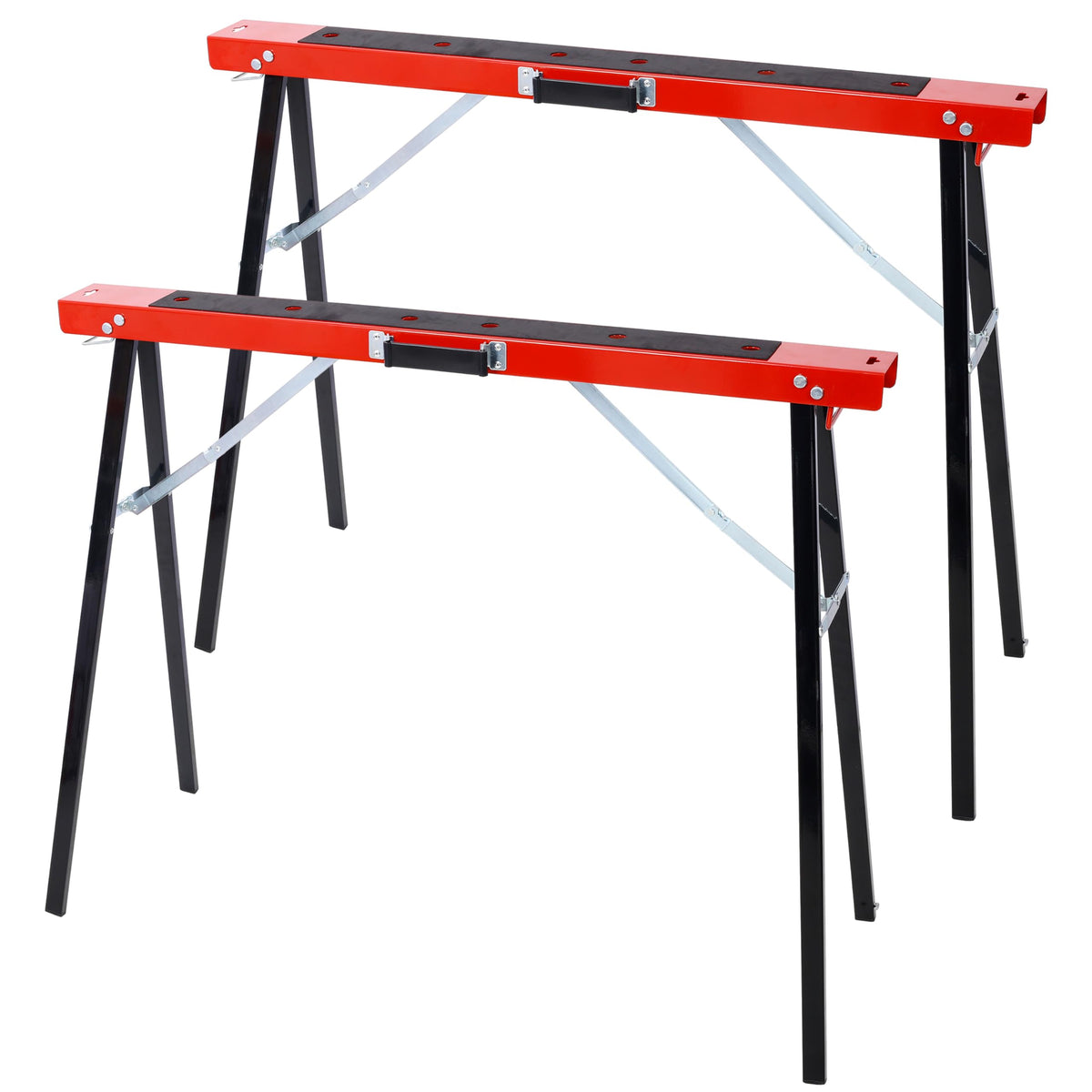 2 Pack Folding Steel Saw Horses 550lb Load Capacity M224982