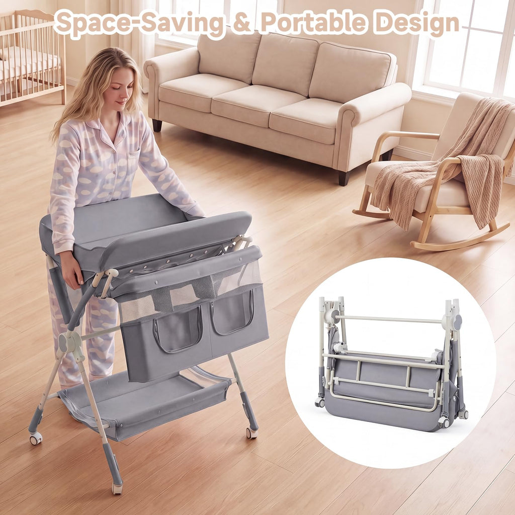 Portable Baby Changing Table with Wheels Y42722