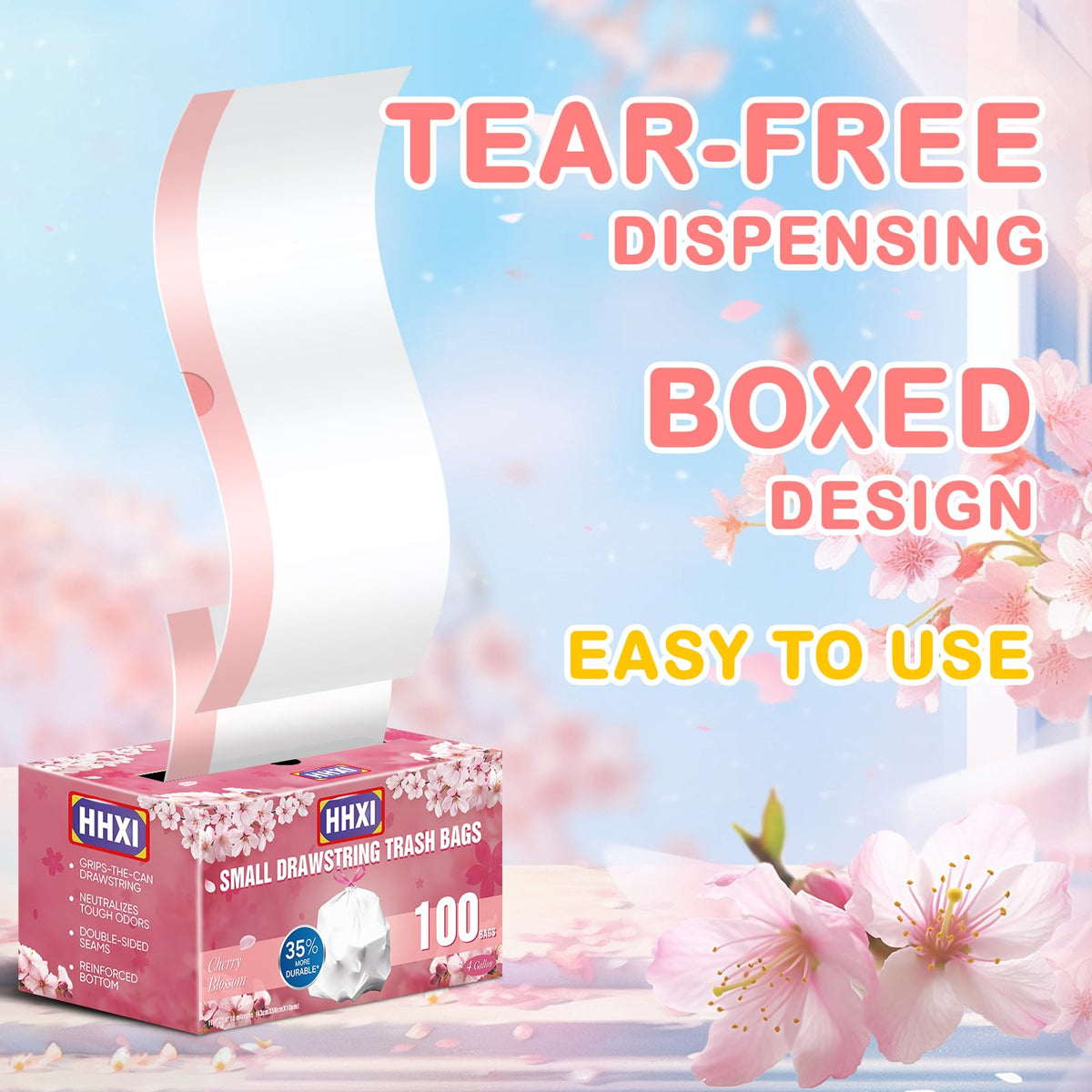 4 Gallon Scented Trash Bags with Drawstring Y5967