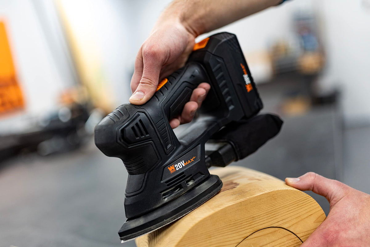 Cordless Palm Sander with 20V Max 2.0 Ah Lithium-Ion Battery and Charger I758