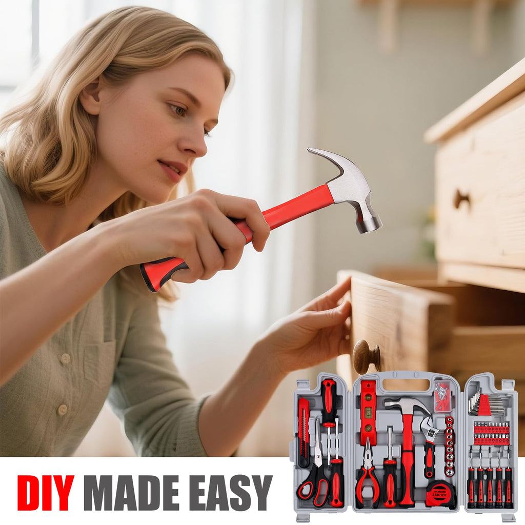 156-Piece All-Purpose Home Tool Kit in Foldable Toolbox L11759