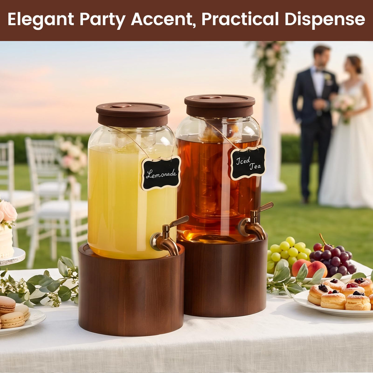 1 Gallon Glass Drink Dispenser D963896