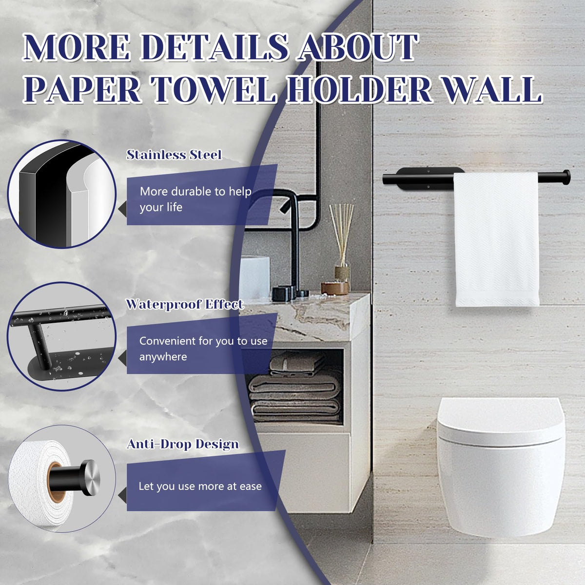 Self Adhesive Paper Towel Holder F44954