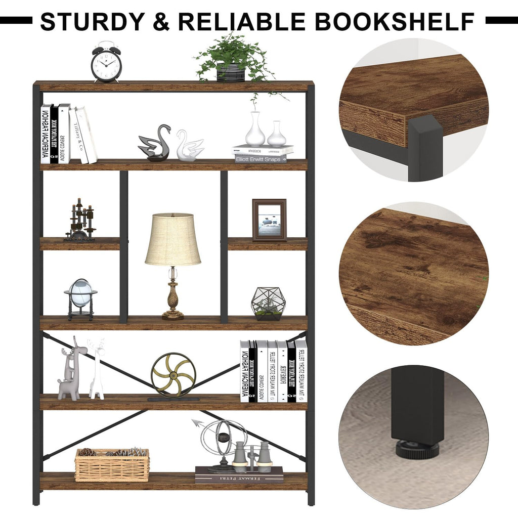6 Tier Industrial Bookshelf J178