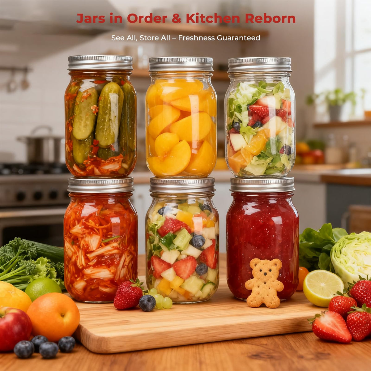 16 oz Glass Mason Jars 15 Pack W33159