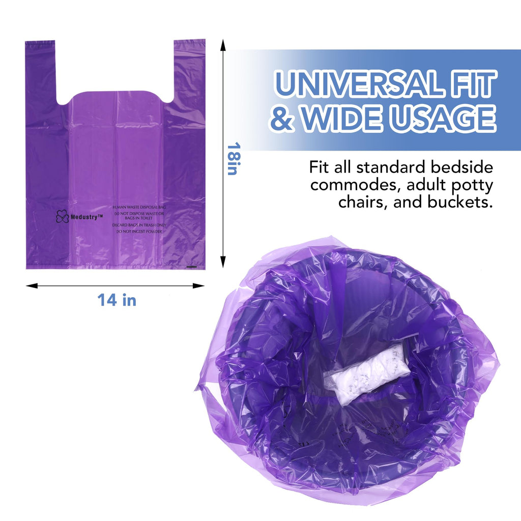 Commode Liners 60 Pack with Absorbent Powder Packs Z735875