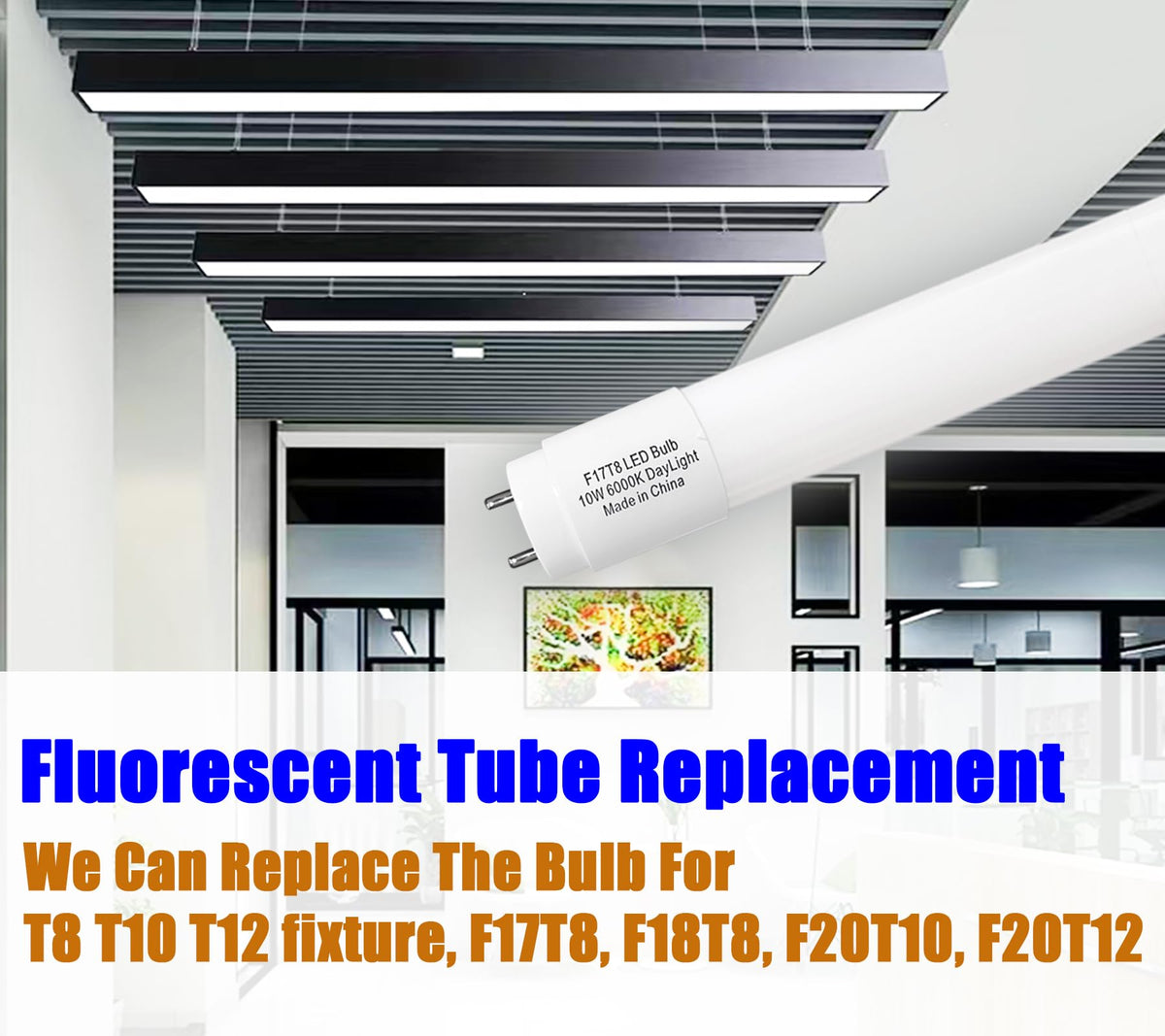 24 Inch 10W LED Tube Light Bulb 6 Pack I9898
