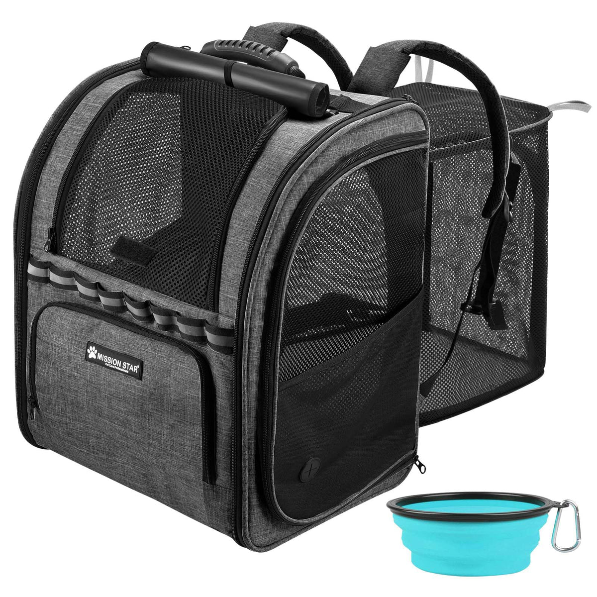 Expandable Breathable Mesh Cat Dog Carrier Backpack J501